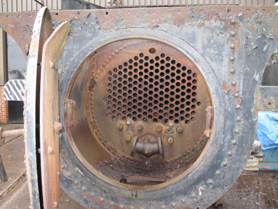 boiler of No. 6, showing the front tubeplate