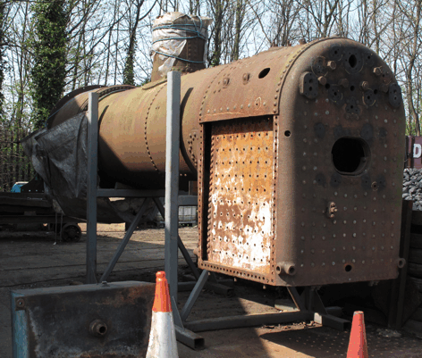 'the boiler of No. 6 on the stands