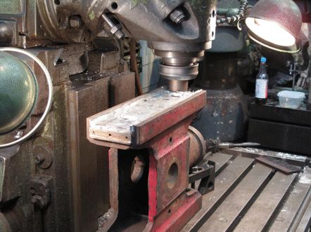 'milling a slipper in place in the crosshead