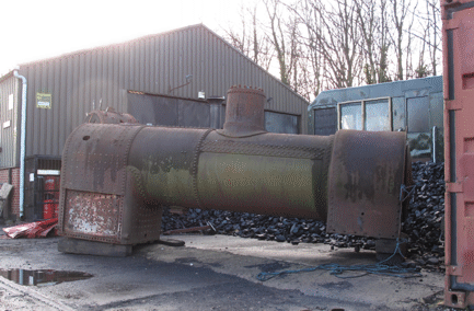 'boiler waiting to be transported