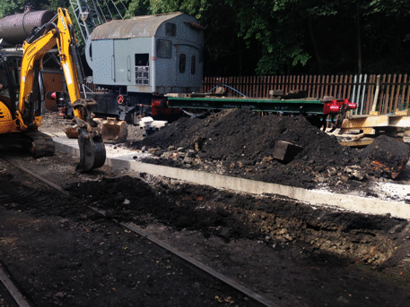 excavating for the oil separator