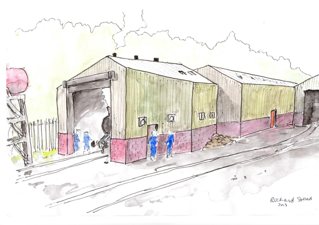 artist's impression of the running shed
