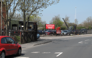 view of site entrance from Moor Road