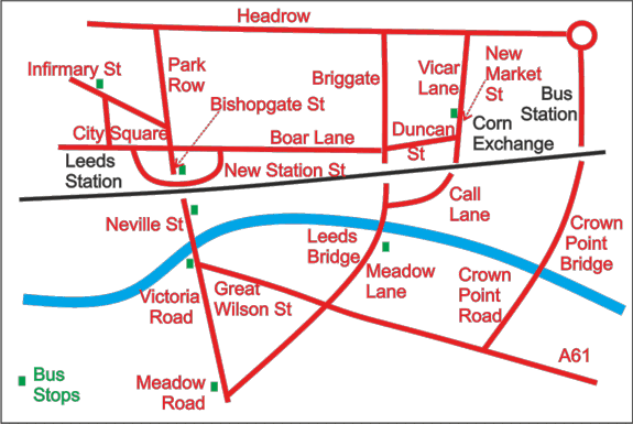 sketch map of city centre