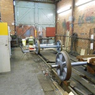 the wheelsets in the workshop