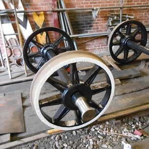 wheelsets in the workshop