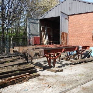 the chassis outside the workshop