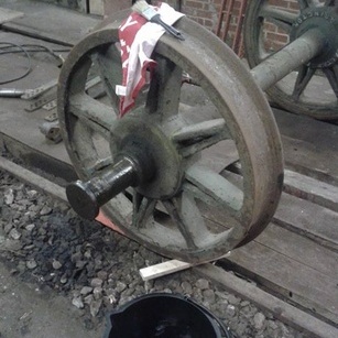one wheel before painting