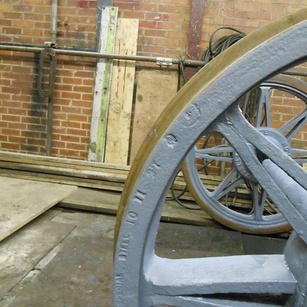 a wheel rim showing its inscription