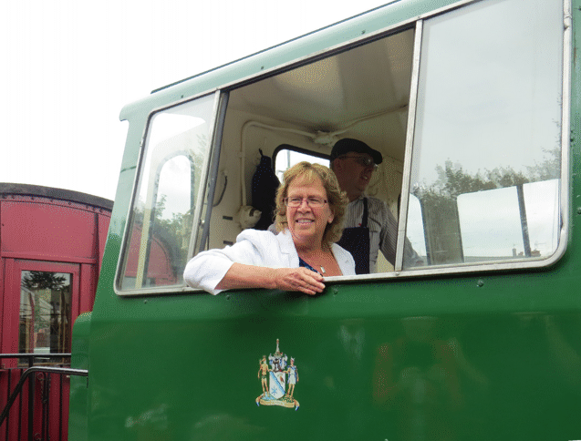 Judith Blake in the cab of HC D1373