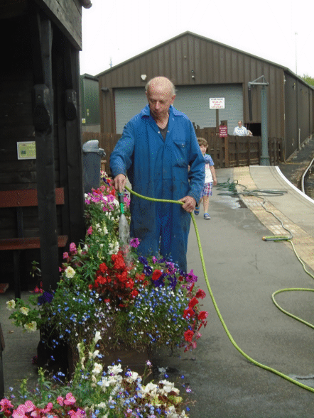 Mike gardening