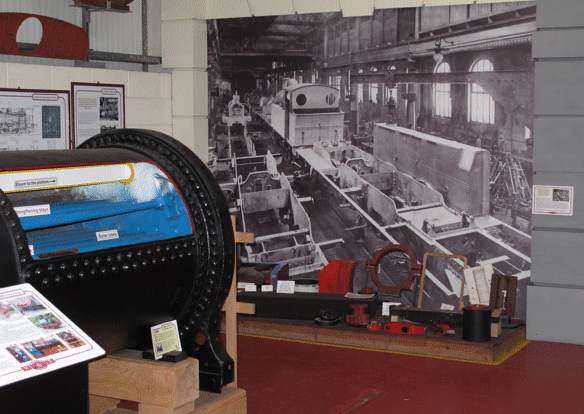 locomotive building display